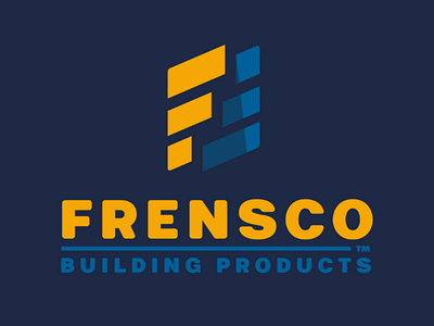 Frensco Building Products Logo Design builder building construction contractor supply worker