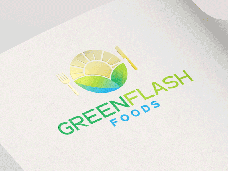Green Flash Foods Logo Design
