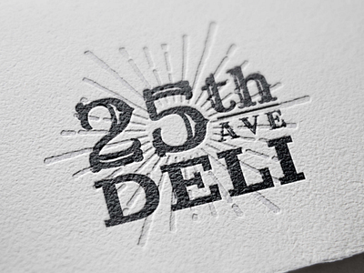 25th Ave Deli Logo Design brand branding deli food logo nyc