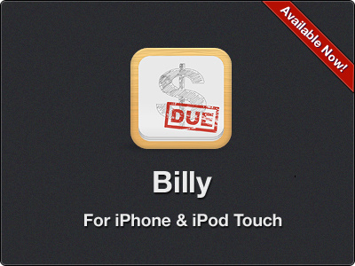 Introducing my new app, Billy app bills design icon iphone ui