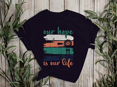 Hope retro style t shirt design