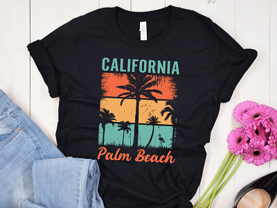 California summer t shirt design