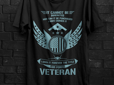 Air force veteran t-shirt design air force army design illustration navy tshirt typography vector veteran