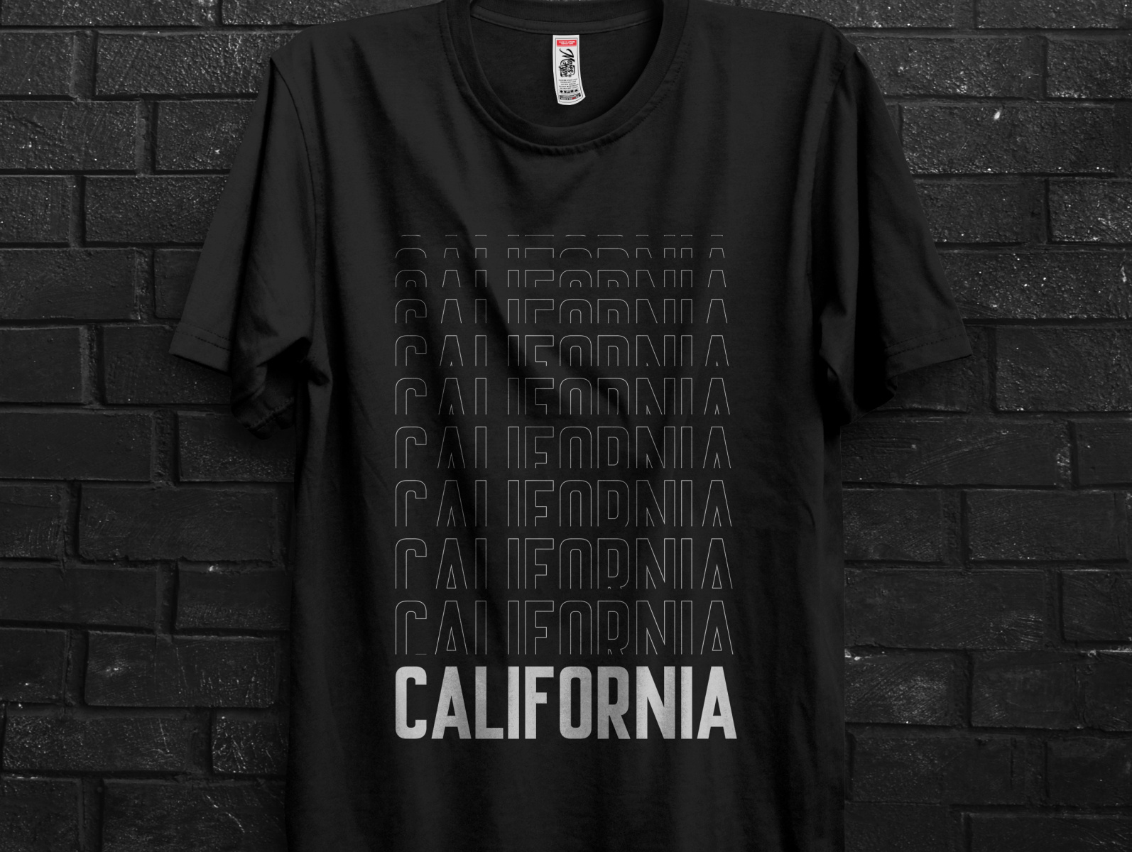 California white typography tshirt design by Md. Shohanur Rahman on