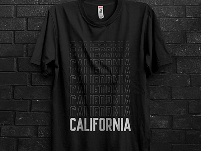 California white typography t-shirt design california design illustration illustrator text tshirt typography