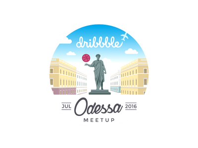 Dribbble Meetup Odessa2016 2016 badge city dribbble duke illustration meetup odessa