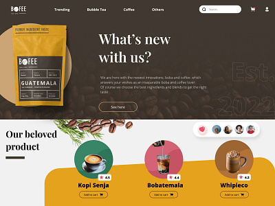 Boffee Coffeshop Homepage