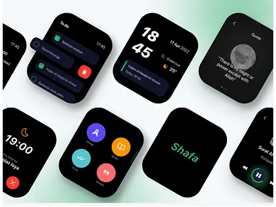 Applewatch Muslim Tracker - Shafa applewatch muslim muslimtracker smartwatch tracker ui uidesign uiux watchos