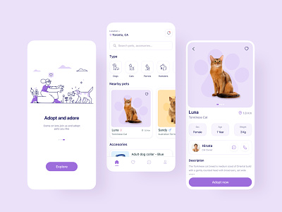 Pet application | Mobile design