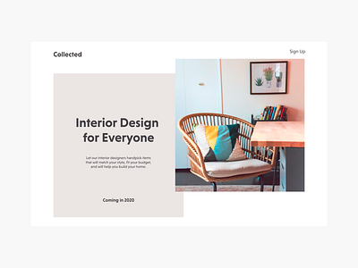 Landing Page for Interior Design Website