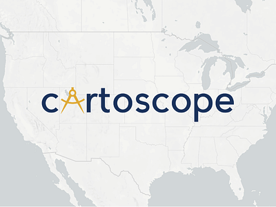 Cartoscope Logo america cartography compass compasses location logo map navigation startup united states usa