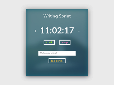 Writing Sprints Timer