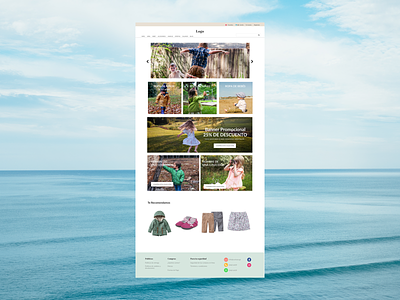 Mockup for a Children's Fashion Online Store