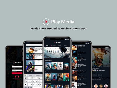 Play Media Movie Streaming app Design