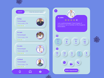 covid doctor app design doctor ui ux