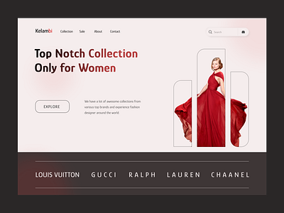 fashion design app design landing ui ux