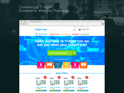 Commercial Fridges Ecommerce Website Design
