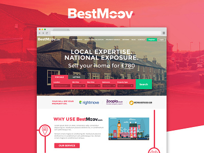 Bestmoov design clean creative design digital freelance modern property ui ux web website