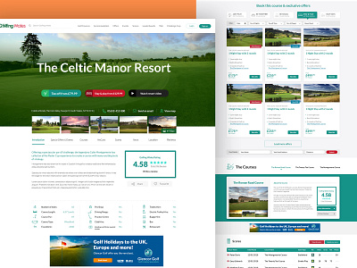 Golfing Wales Redesign creative design freelance golf golfer ui ux wales website