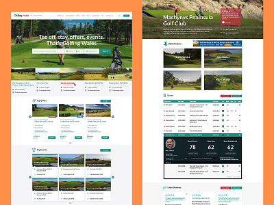 Golfing Wales Redesign creative design freelance golf modern ui ui design ux ux design wales web website