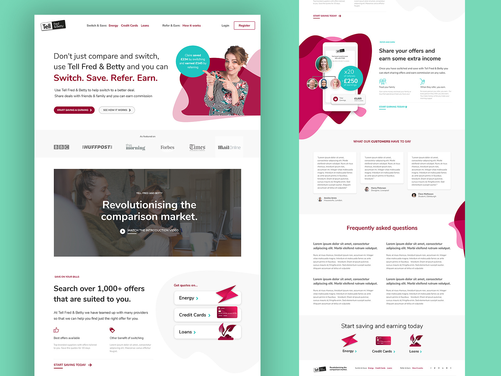 Comparison website by Stevie Reeves on Dribbble