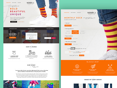 Sock Subscription ui / ux design clean creative design freelance graphics modern ui ux web website