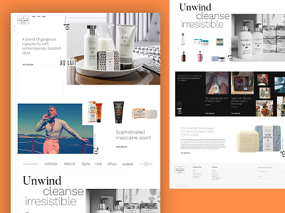 Home page design for Soap company clean creative design digital freelance modern ui ux web website