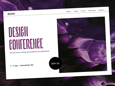 Landing page design on Design Conference design conference landing page minimalism typography ui