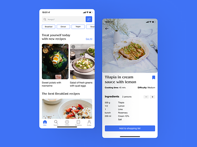 Mobile Recipes App (UI/UX) food iphone app makeevaflchallenge mobile app mobile ui recipes app shopping vegan recipes