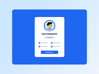 Contact Card design ui