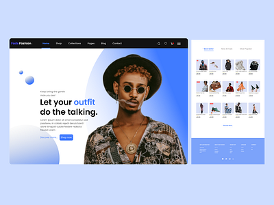 A Fashion Store Home Page Design Exploration