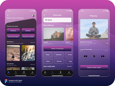 Meditation App UI Design Concept