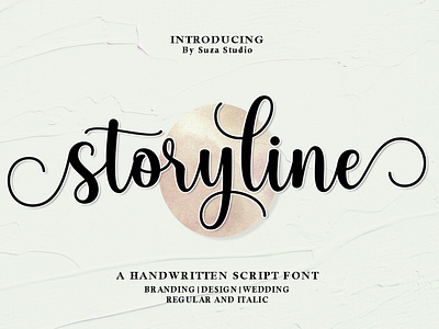 Story Line A Handwritten Script Font baby beauty birthday branding calligraphy card casual cute fonts girls graphic design logo lovely modern motion graphics script ui wedding