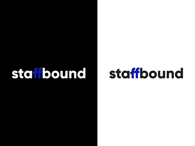 Logo Staffbound branding logo minimalist logo simple staff typography