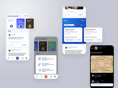 Pharmacist - Social app blue design pharmacist social app story ui ux