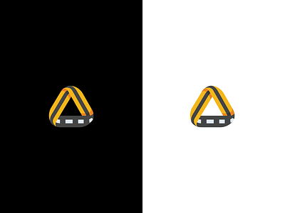 HK Driver Logo - Concept logo road roadsign traffic traffic sign yellow yellowlane