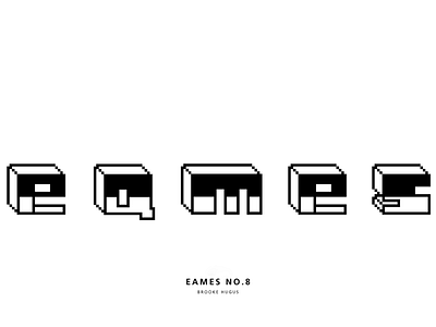 Bitmap Typeface: Eames No. 8 bitmap pixel type typography