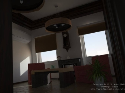 Interior Design and Remodeling of a Sitting Room 3d interior design