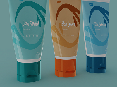 Skin care cosmetics products design 3d branding design illustration packaging product design