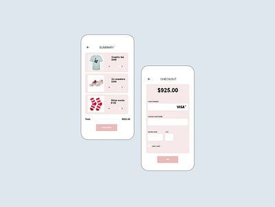CREDIT CARD CHECKOUT app design ui