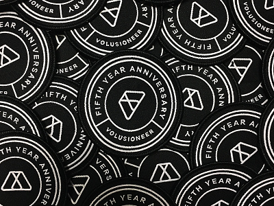 Volusion Anniversary Patches bag branding patch