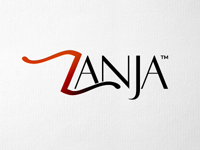 ZANJA trademark logo brand logo branding flat logo gradient logo graphic design logo logo design logo designer minimal logo modern logo professional logo text logo trademark wordmark logo