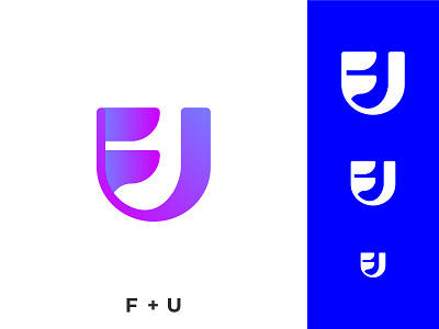 F & U Letter combined modern logo