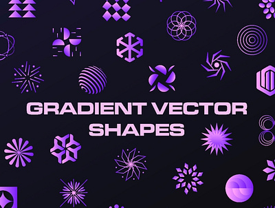 Gradient Minimal Vector Shapes – 50 Pieces ai assets design graphic design illustration mockup psd vector
