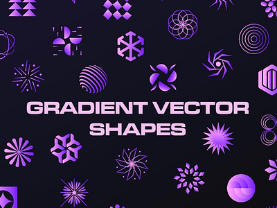 Gradient Minimal Vector Shapes – 50 Pieces