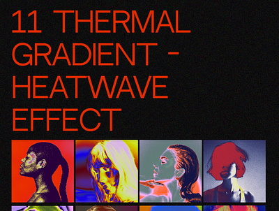 Heatwave Gradient – Thermal Effects Pack assets design graphic design heatwave mockup psd thermal thermo effect