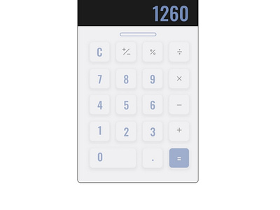 Calculator design -#DailyUI design day 4 ui