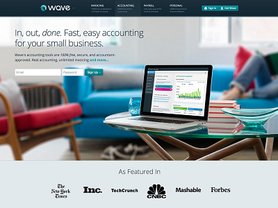Wave Apps: Accounting design ui ux web design website