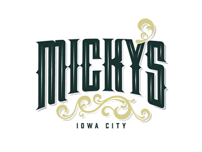 Micky S customfont design filigree illustration irish logo pub vector workinprogress
