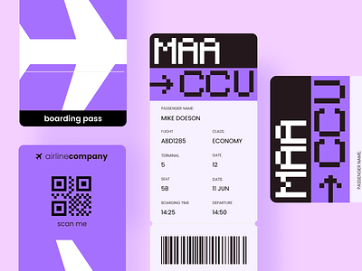 Boarding Pass Concept boarding pass concept figma graphic design ui